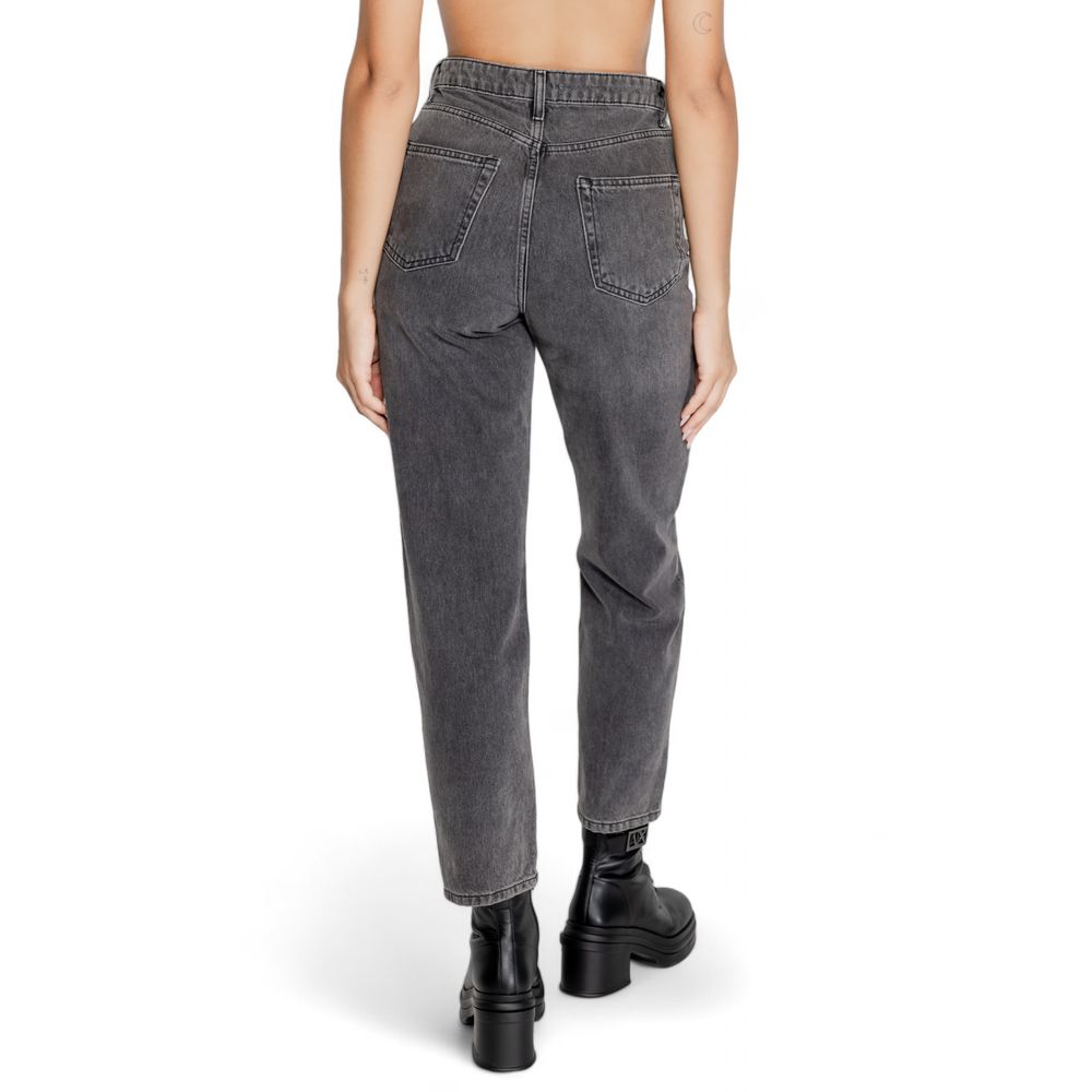 Only Gray Cotton Mom Jean