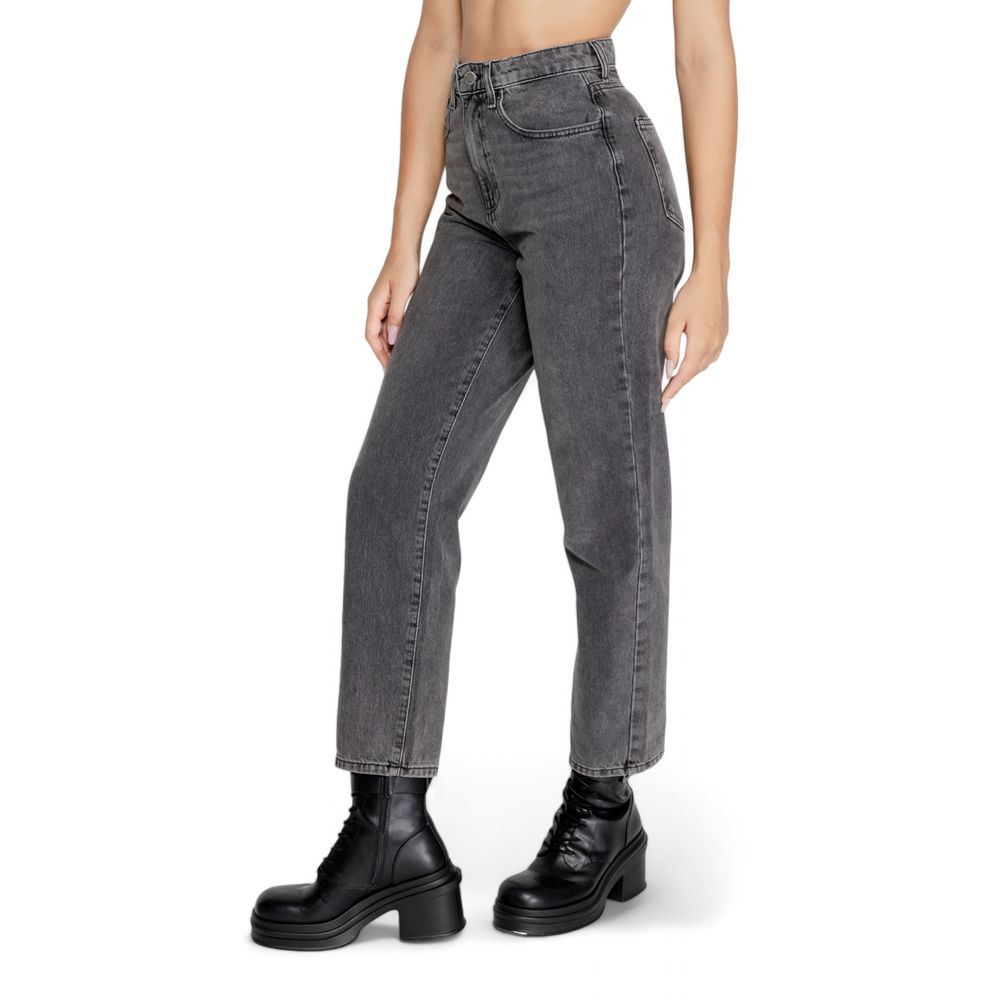 Only Gray Cotton Mom Jean