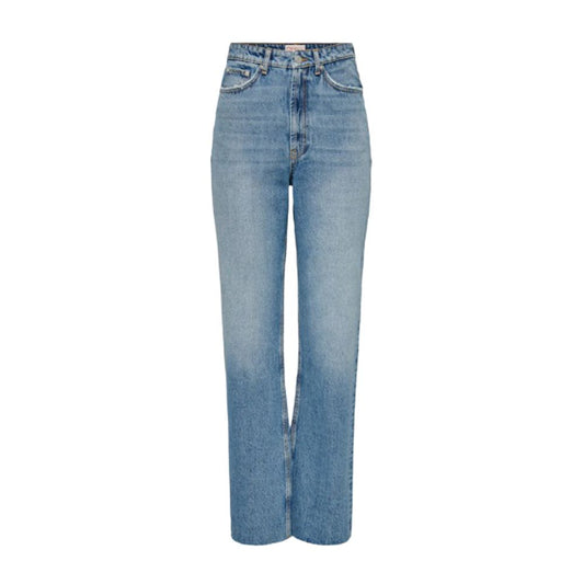 Only Light Blue Cotton Relaxed Fit Jean