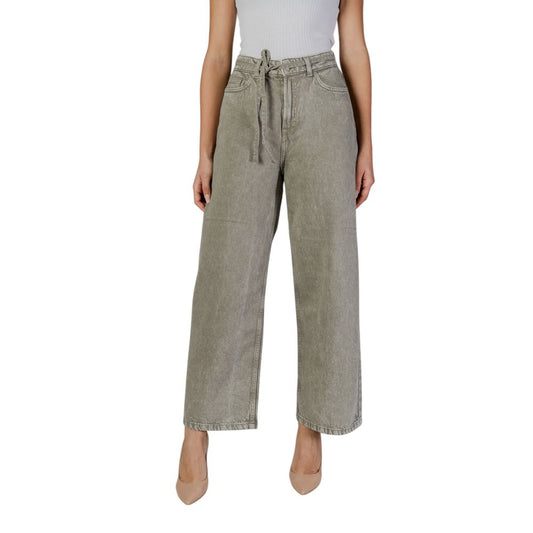 Only Green Cotton Bootcut Jean