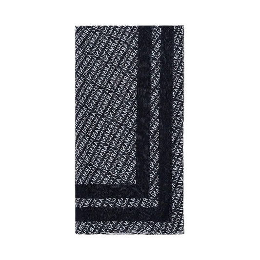 Armani Exchange Črn modalni šal