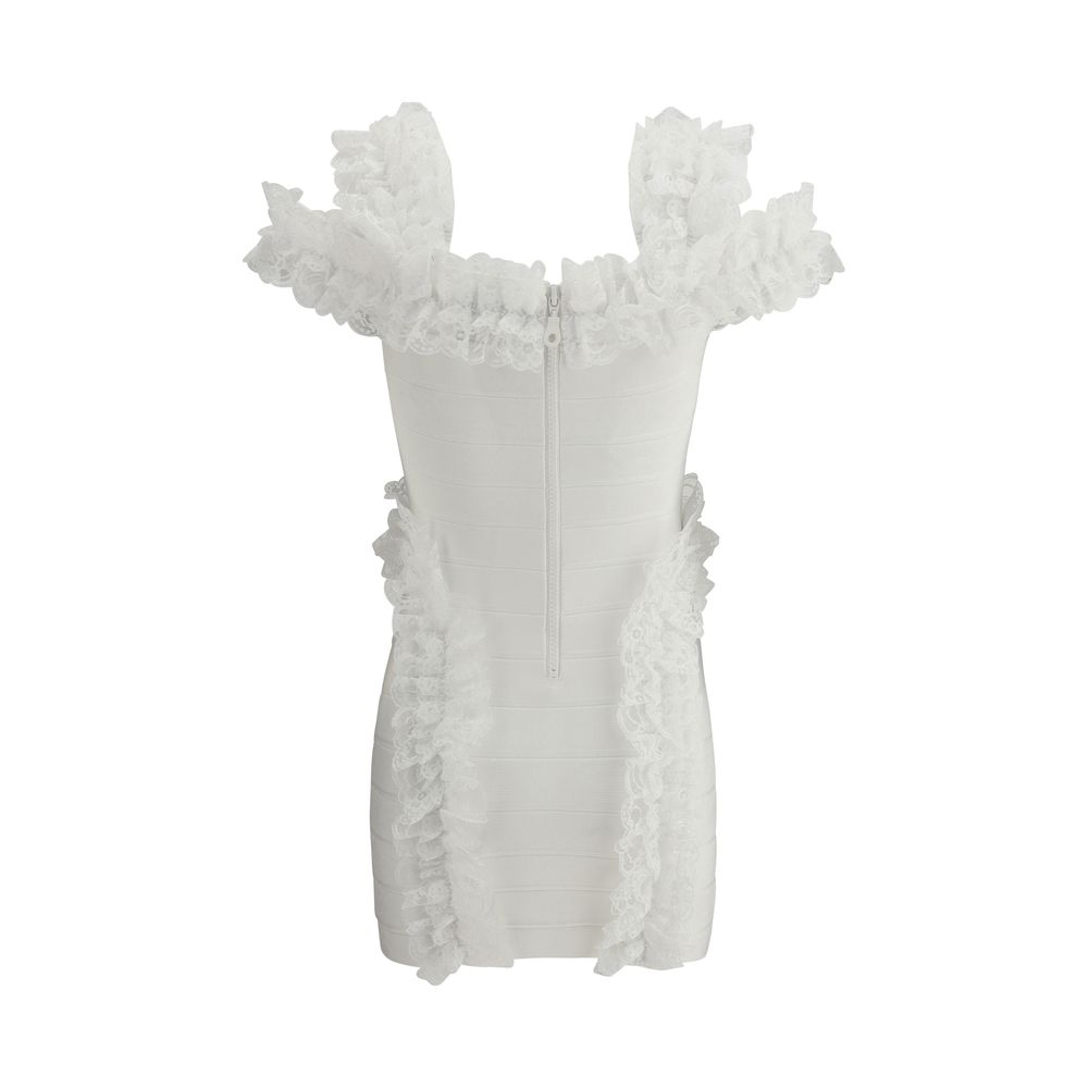 Self-Portrait Knit Ruffle mini Dress