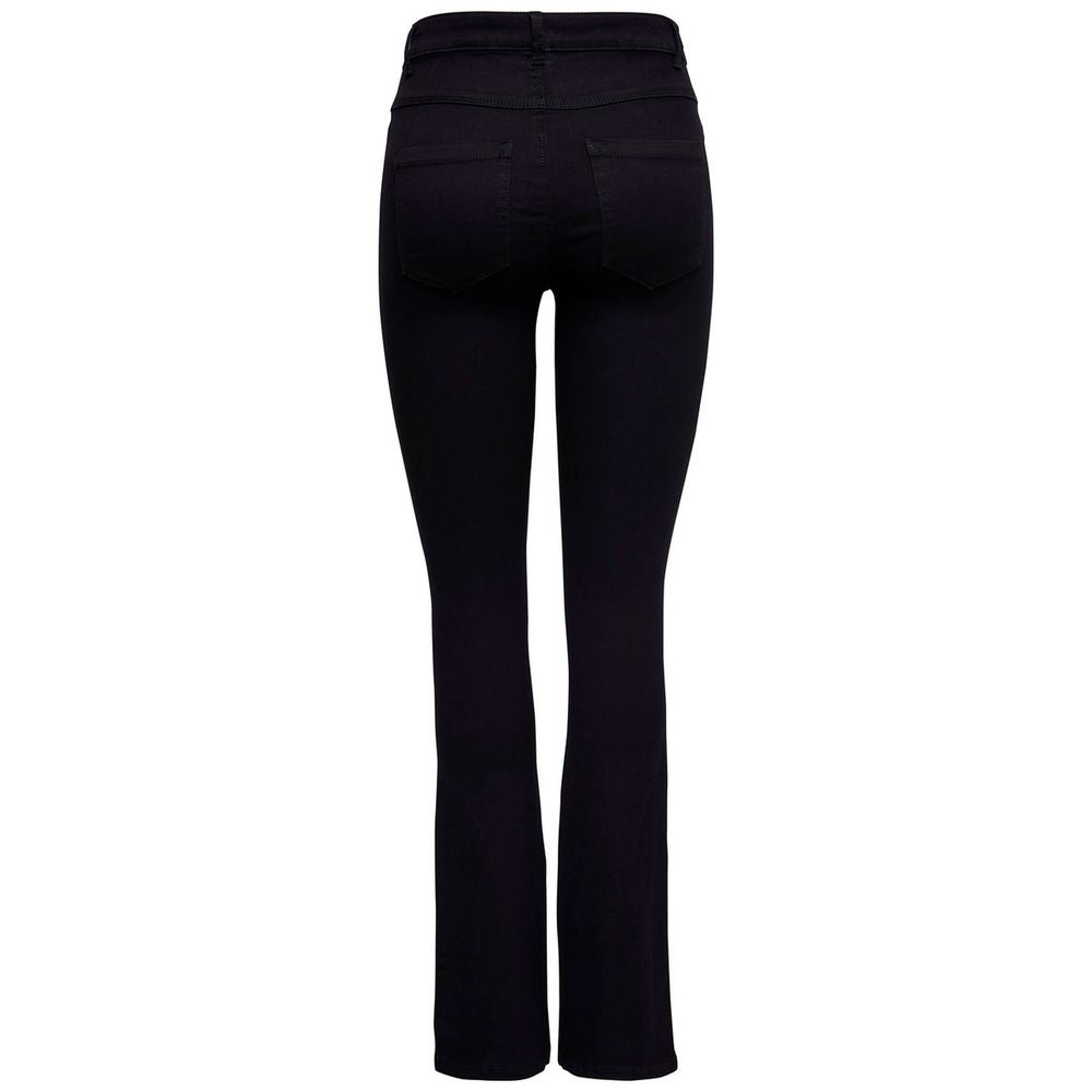 Only Black Cotton Bootcut Jean