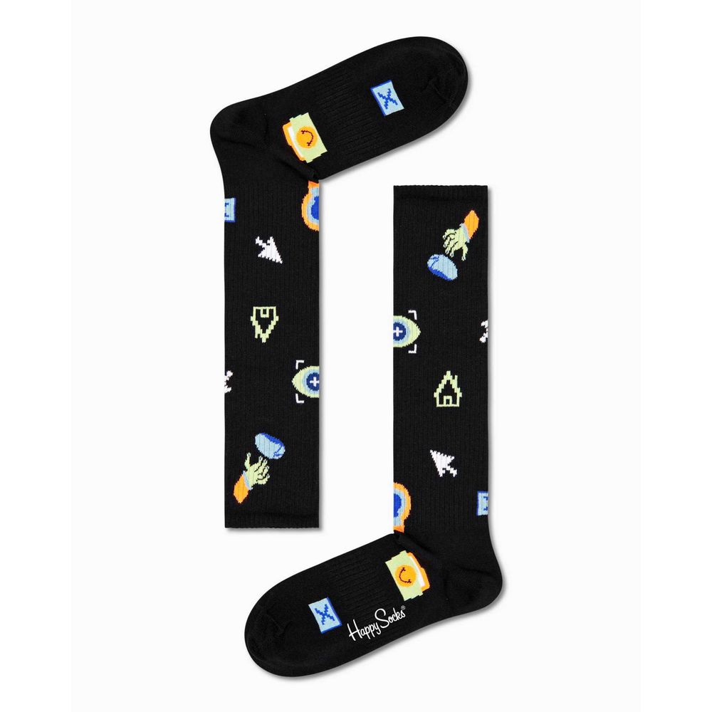 Happy Socks Črna bombažna nogavica