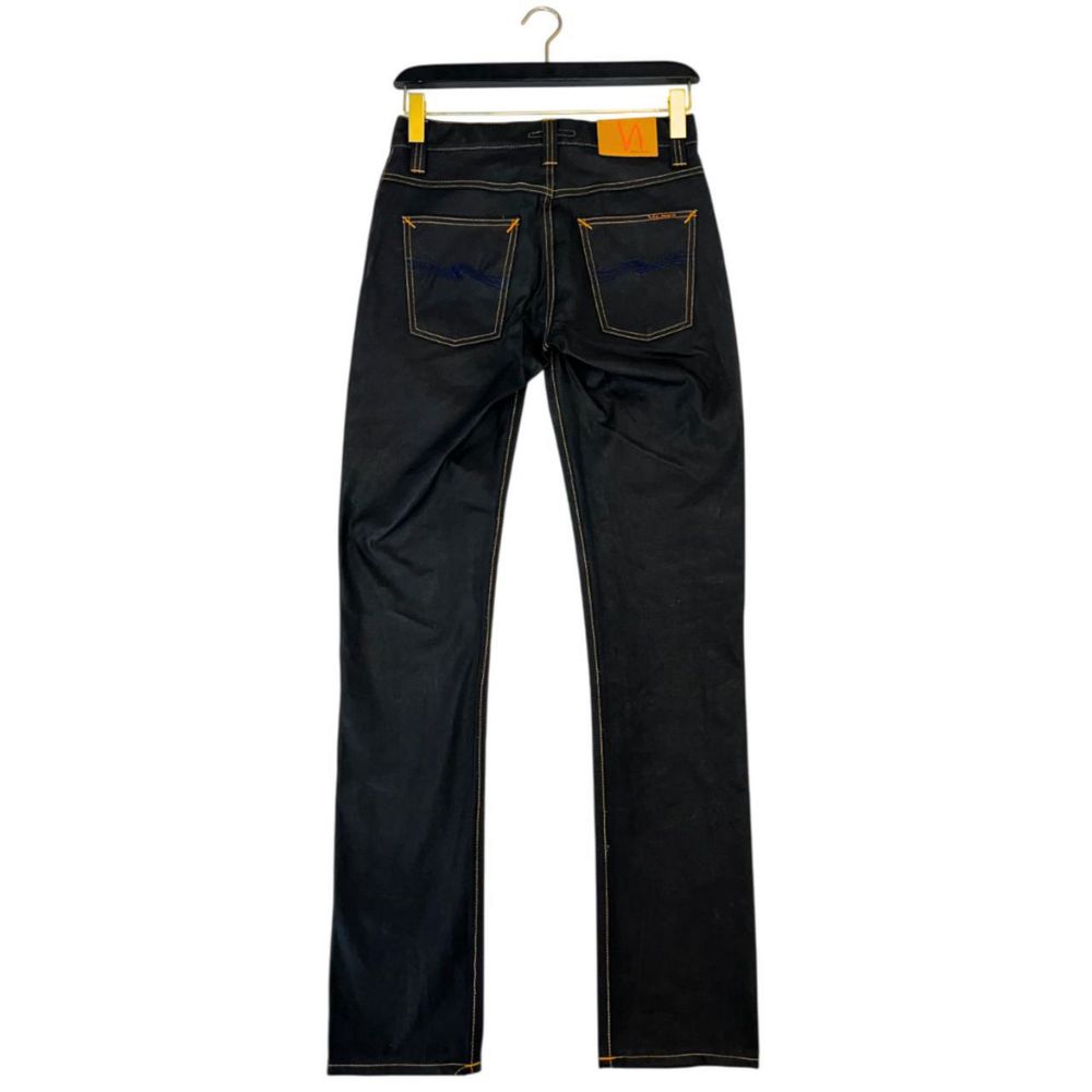 Nudie Jeans Black Cotton Men Jeans