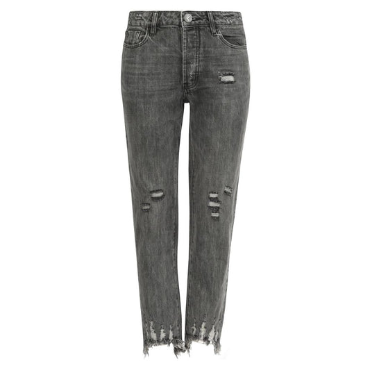 One Teaspoon Dark Gray Cotton Women's Jeans