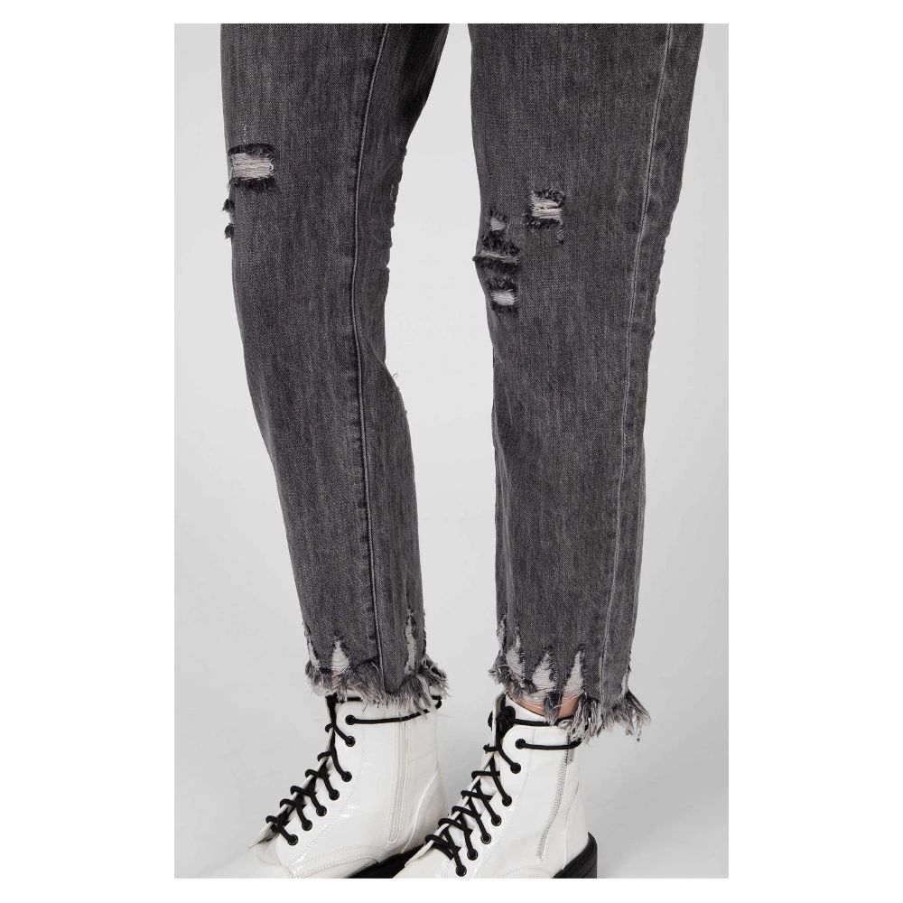 One Teaspoon Dark Gray Cotton Women's Jeans