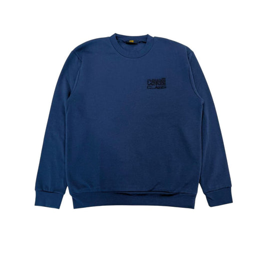 Cavalli Class Blue Cotton Men Sweater