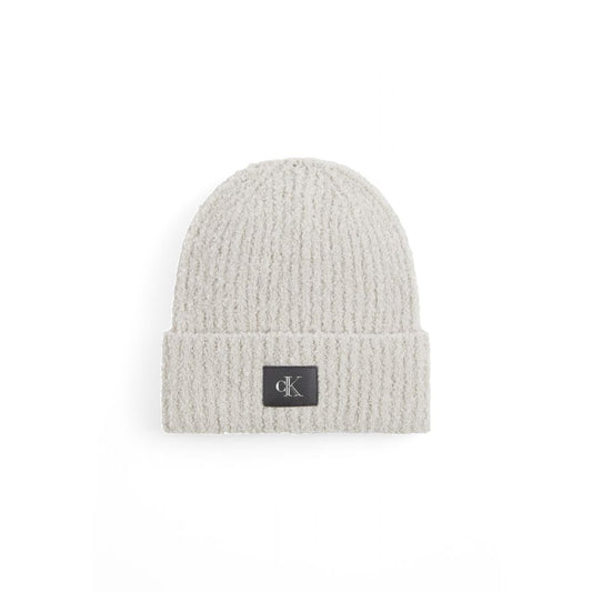 Calvin Klein Jeans Gray Marabou Hat