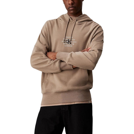 Calvin Klein Jeans Beige Cotton Hoody