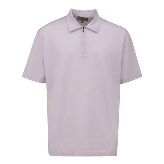 Canali Vijolična bombažna polo majica