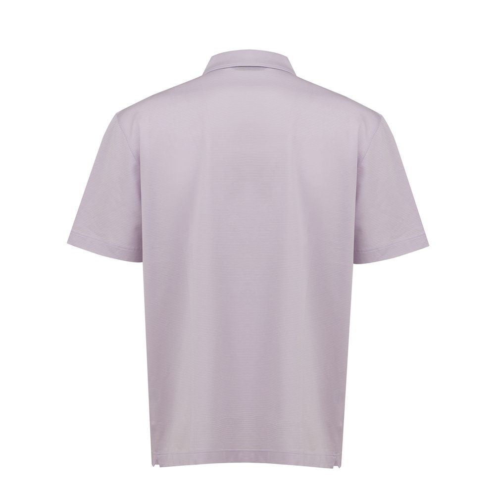 Canali Vijolična bombažna polo majica
