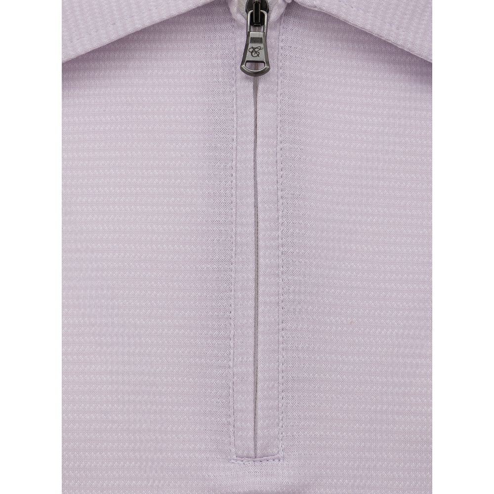 Canali Vijolična bombažna polo majica