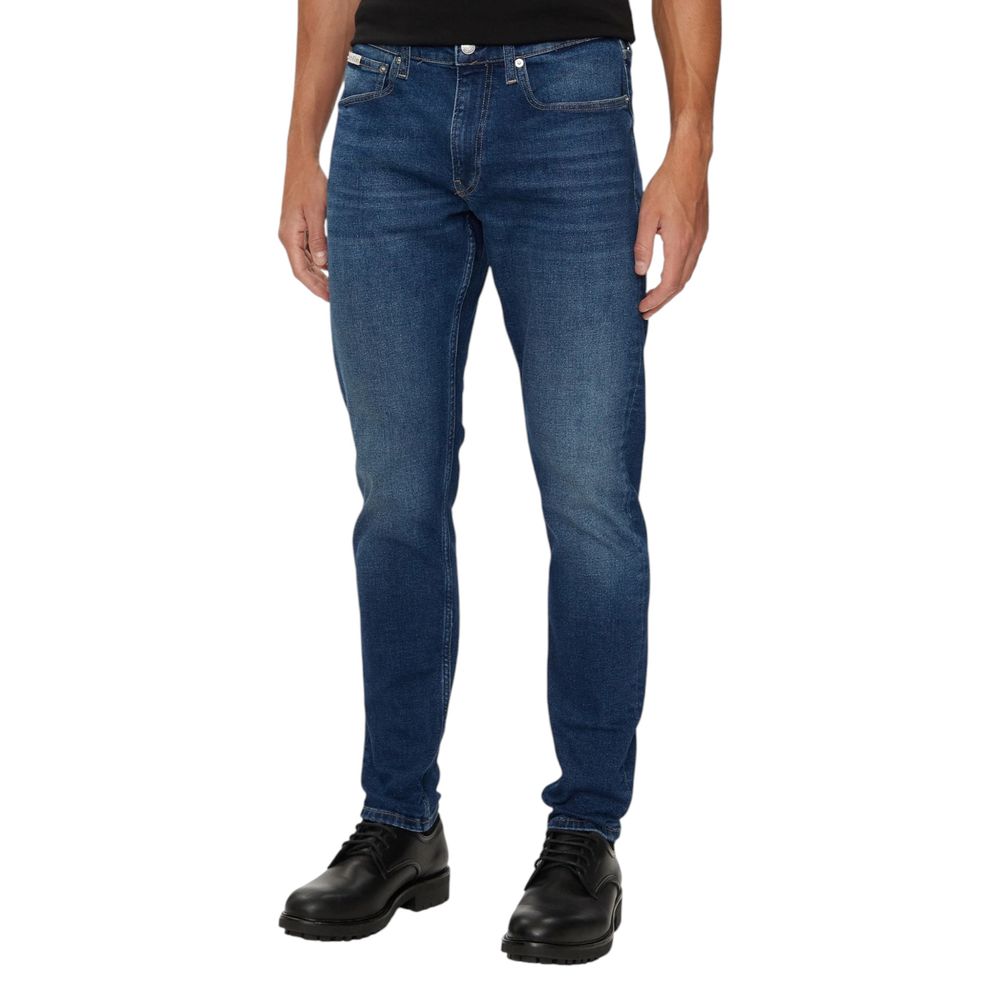 Calvin Klein Jeans Blue Cotton Slim Fit Jean