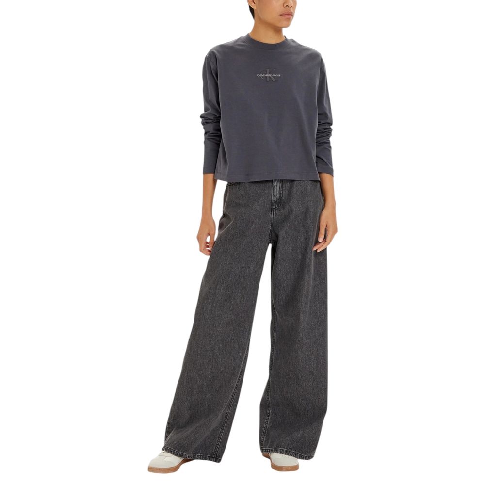 Calvin Klein Jeans Gray Cotton Long Sleeve