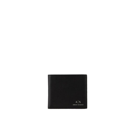Armani Exchange Črna usnjena denarnica