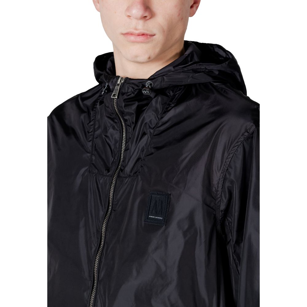 Armani Exchange Črna jakna iz poliamida