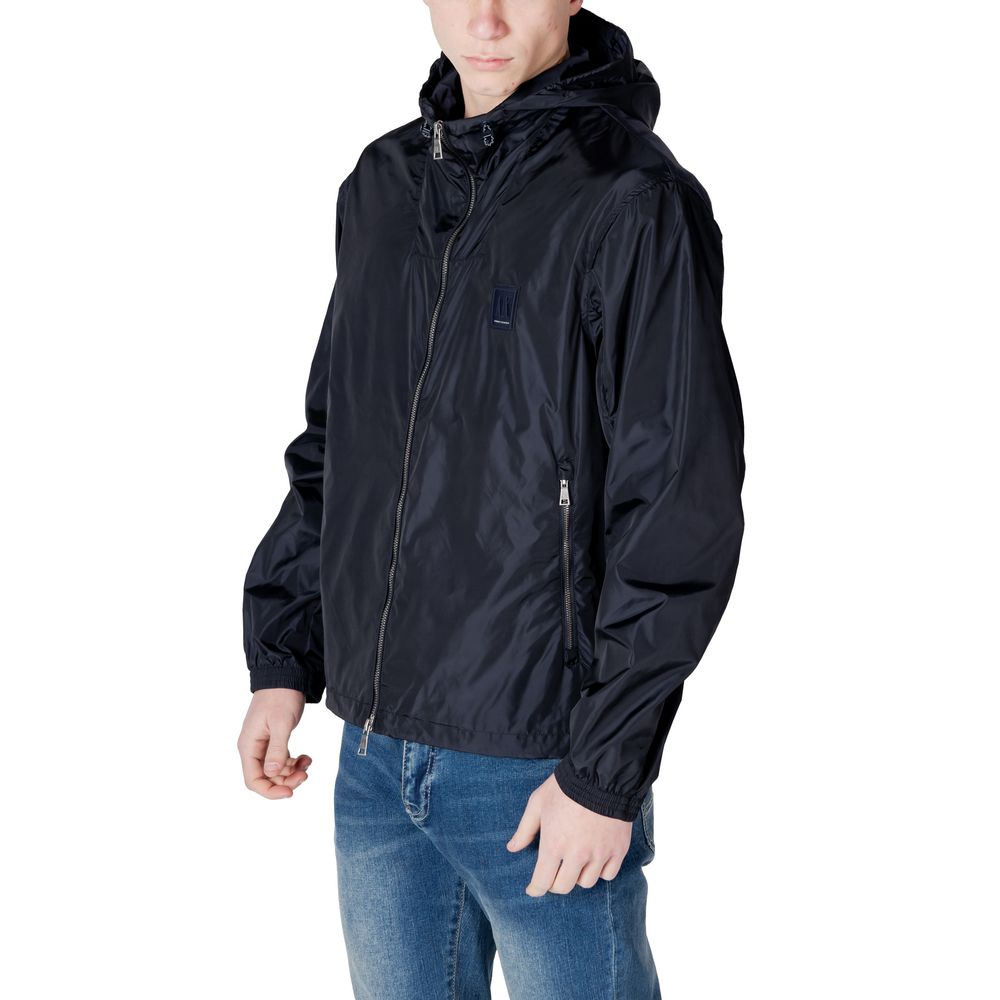 Armani Exchange Modra jakna iz poliamida