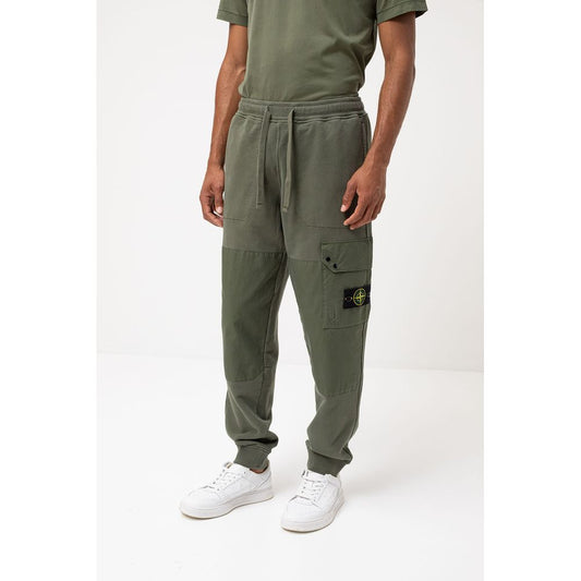 Stone Island Green Cotton Men Trouser