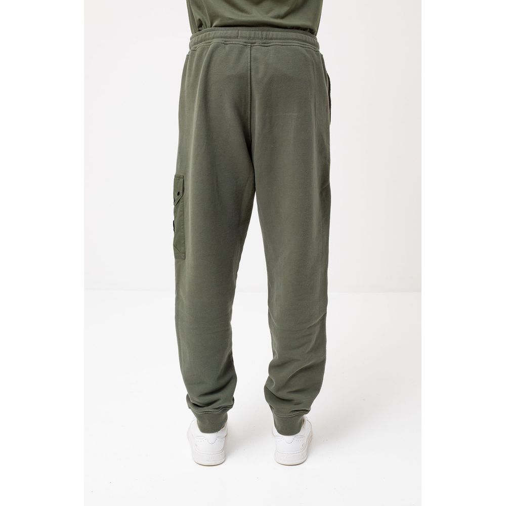 Stone Island Green Cotton Men Trouser