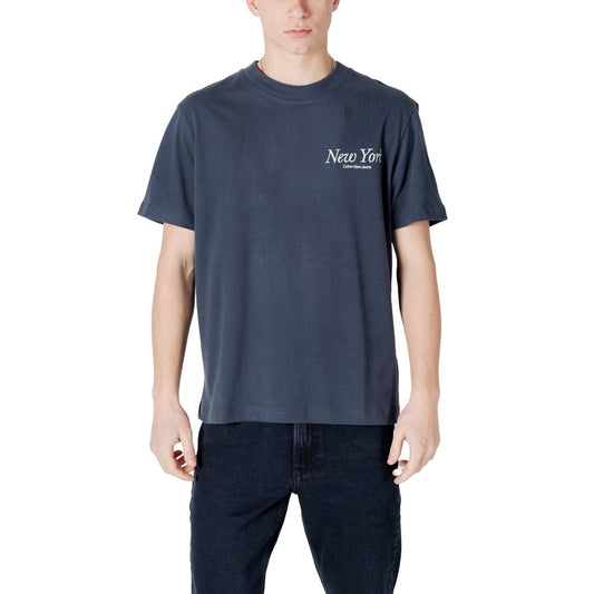 Calvin Klein Jeans Modra bombažna majica