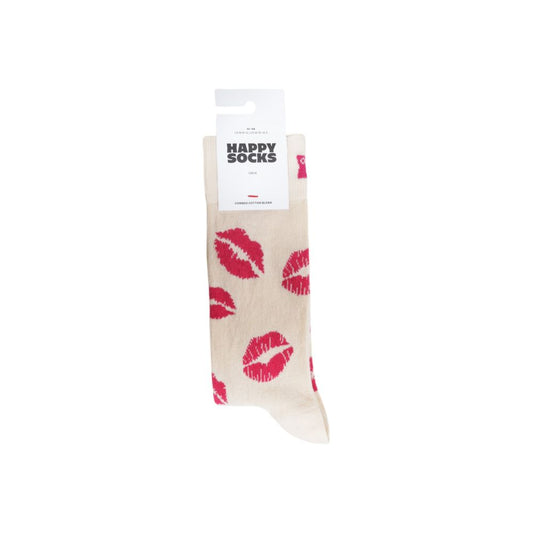 Happy Socks Bombažne nogavice bež barve