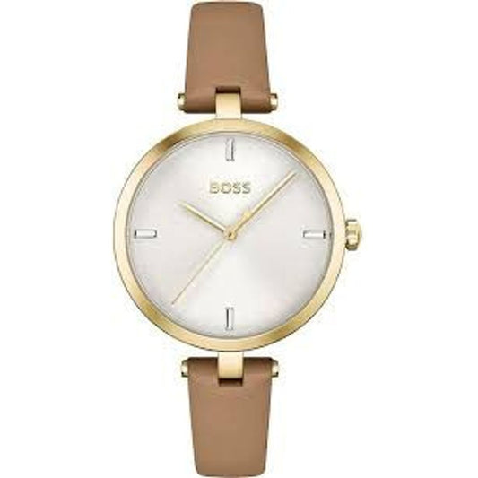 Hugo Boss Bež usnjene ure