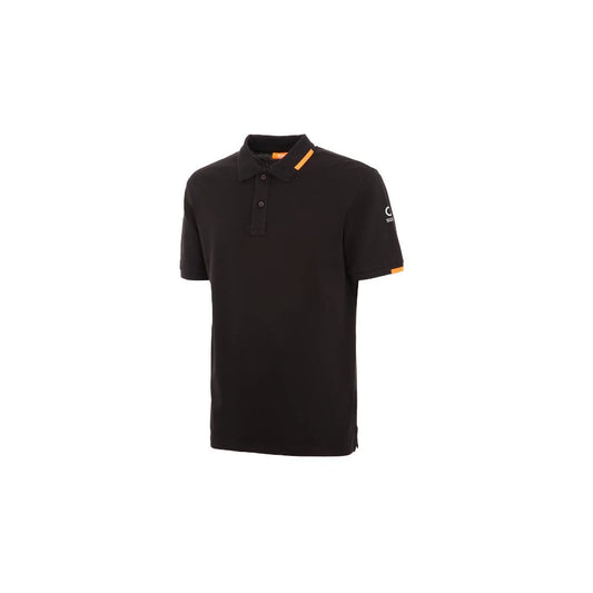 Suns Črna bombažna polo majica
