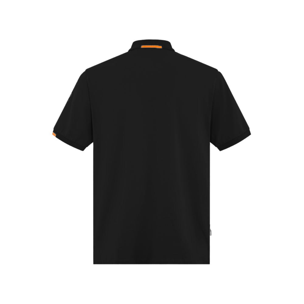 Suns Črna bombažna polo majica