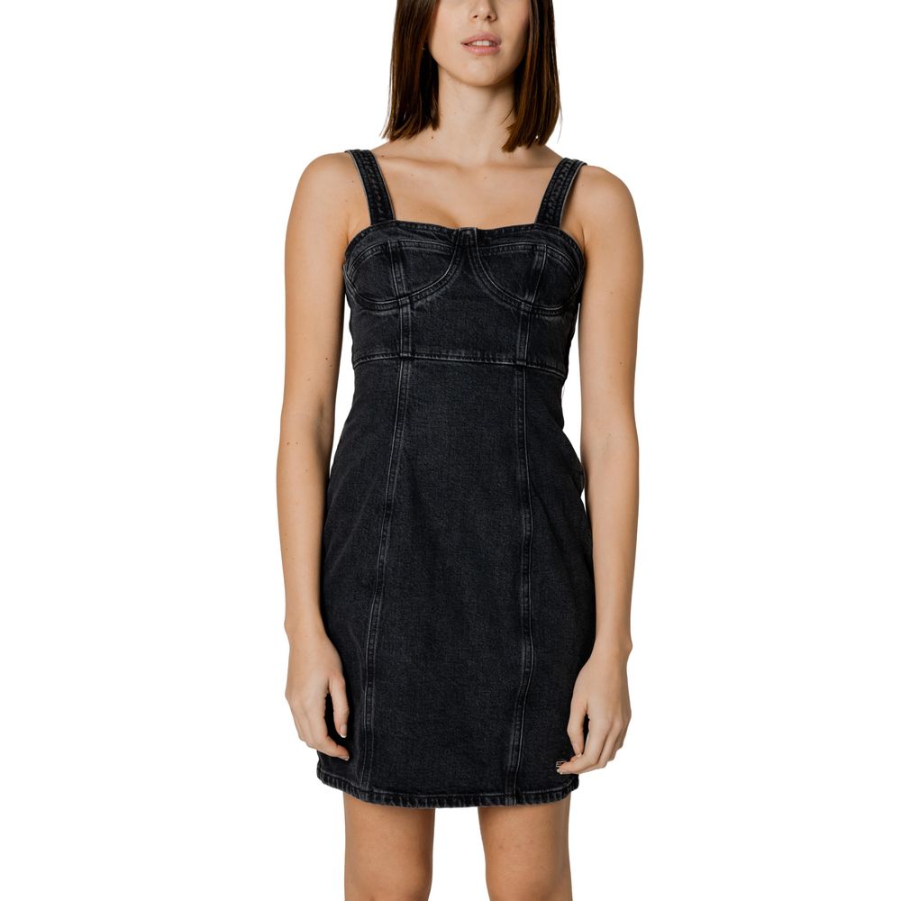 Tommy Hilfiger Jeans Black Recycled Cotton Midi