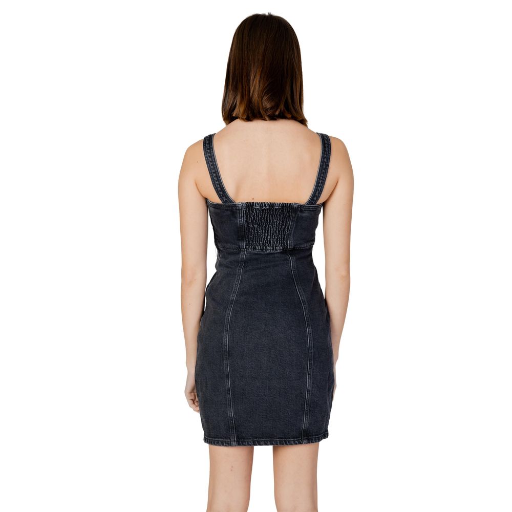 Tommy Hilfiger Jeans Black Recycled Cotton Midi