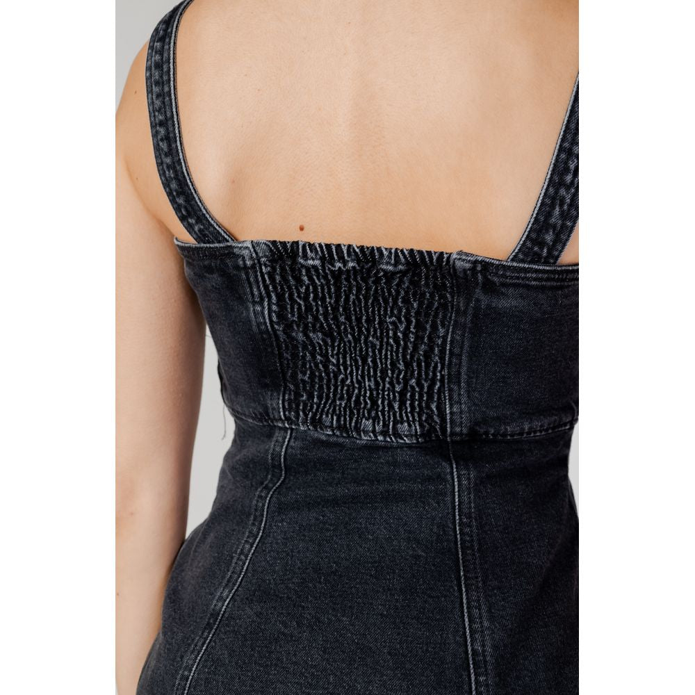 Tommy Hilfiger Jeans Black Recycled Cotton Midi