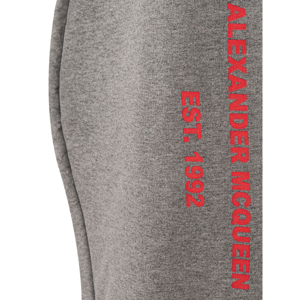 Alexander McQueen Elegantne sive hlače iz bombažne Blend