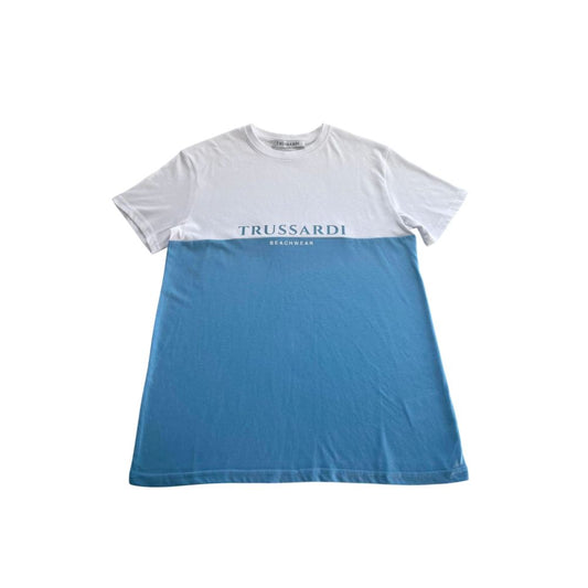 Trussardi Beachwear Light Blue Polyester Men T-Shirt
