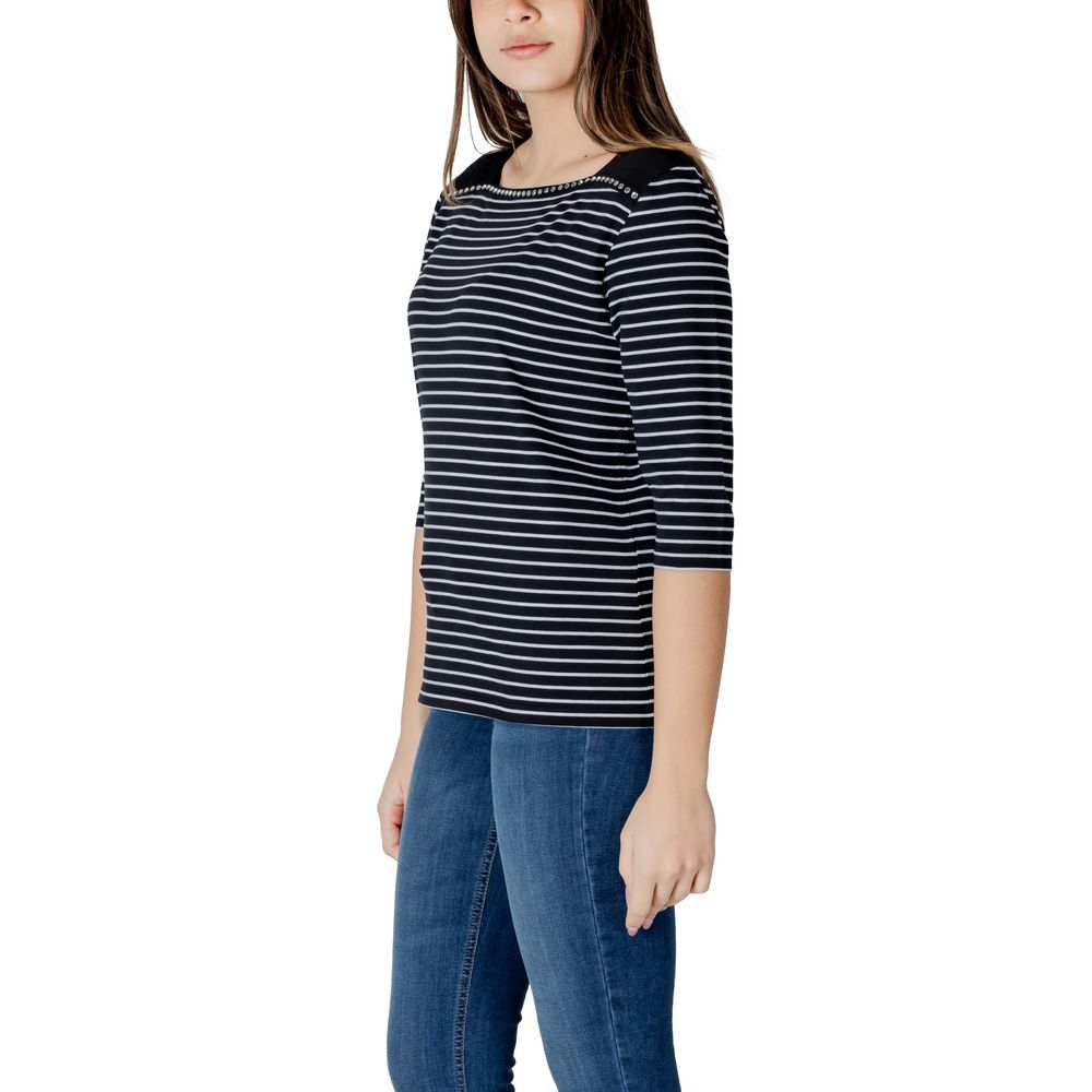 Liu Jo Black And White Cotton Tops & T-Shirt