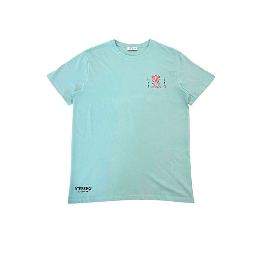 Iceberg Light Blue Cotton Men T-Shirt