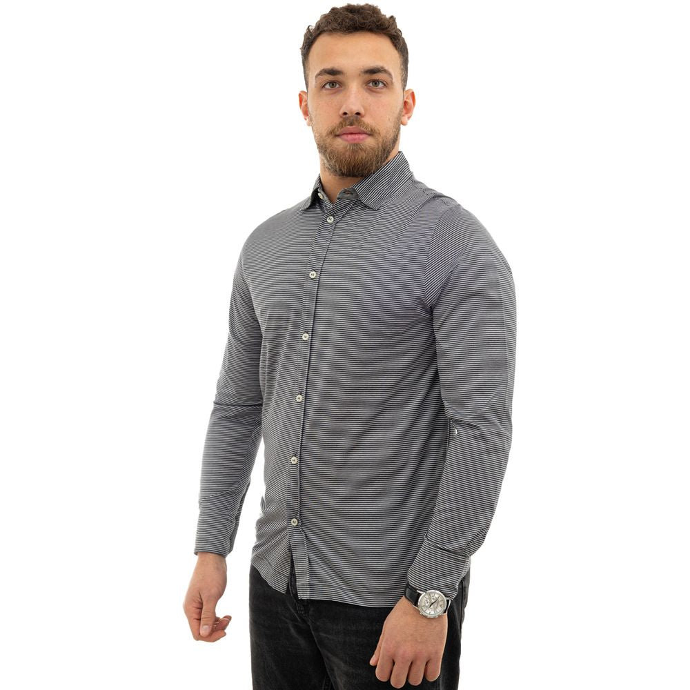 Canali Bicolor Cotton Shirt