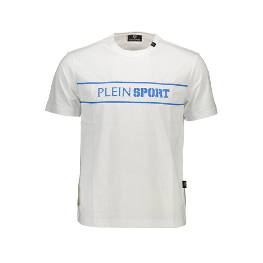Plein Sport Bela bombažna moška majica