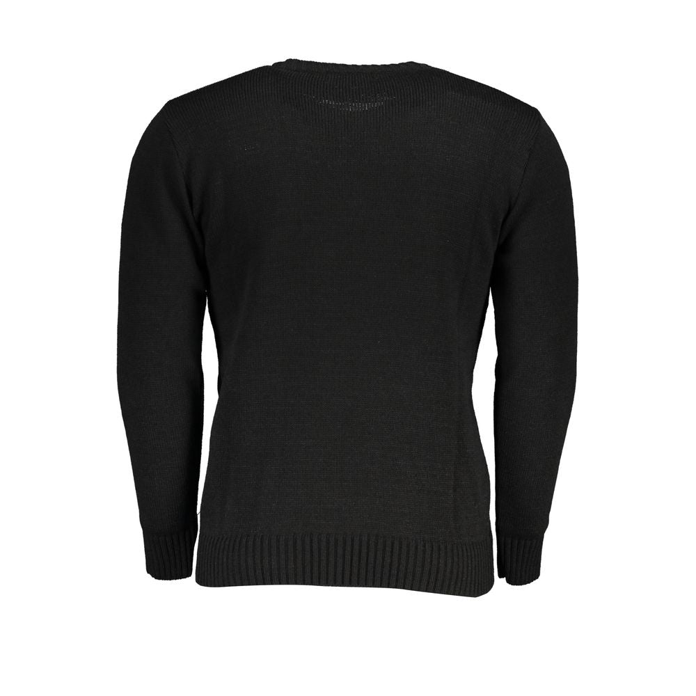 U.S. Grand Polo Black Marabou Men Sweater