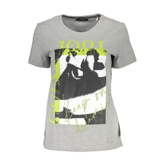 Guess Jeans Gray Cotton Unisex T-Shirt