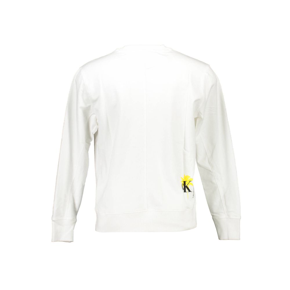 Calvin Klein White Cotton Unisex Sweatshirt
