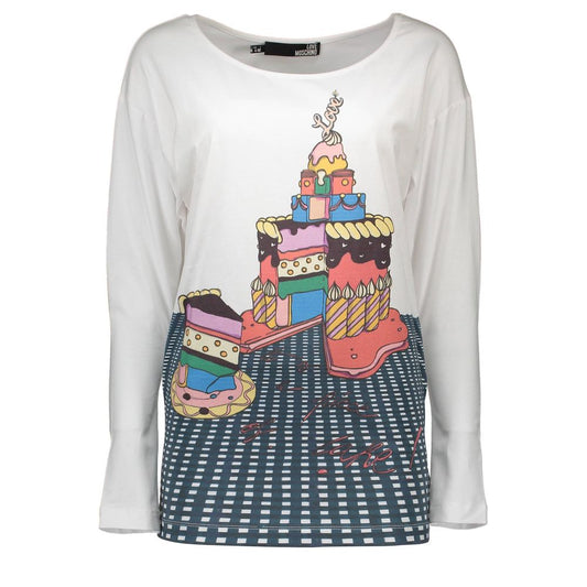 Love Moschino White Cotton Unisex T-Shirt