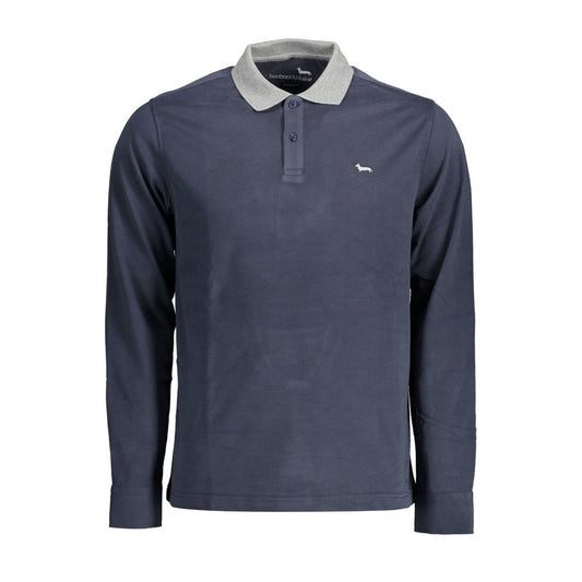 Harmont & Blaine Modra bombažna moška polo majica