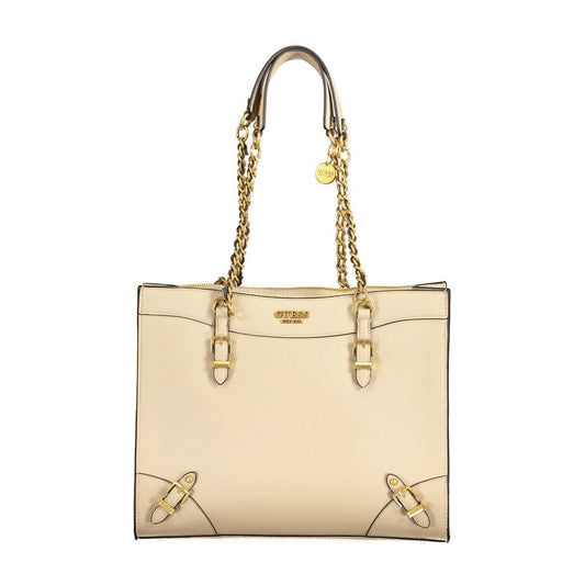 Guess Jeans Beige Polyethylene Women Handbag