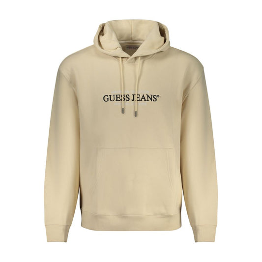 Guess Jeans Bež bombažni pulover