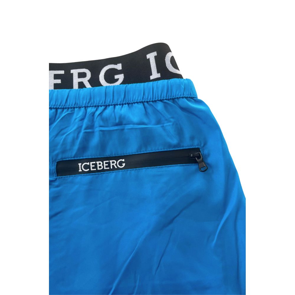 Iceberg Light Blue Polyester Men Swim Short