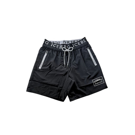 Iceberg Black Polyester Men Swim Shorts