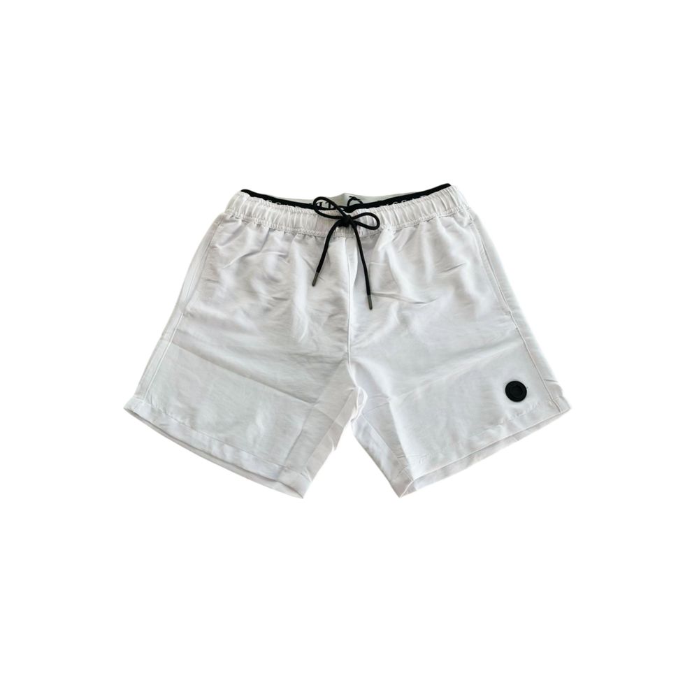 Trussardi Beachwear White Polyester Men's Swim Short