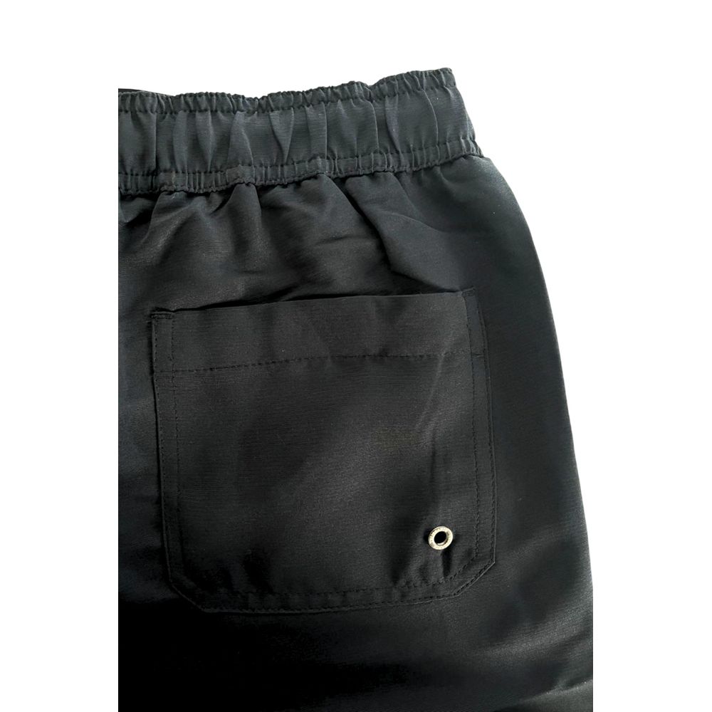 Trussardi Beachwear Black Polyester Men Swim Short