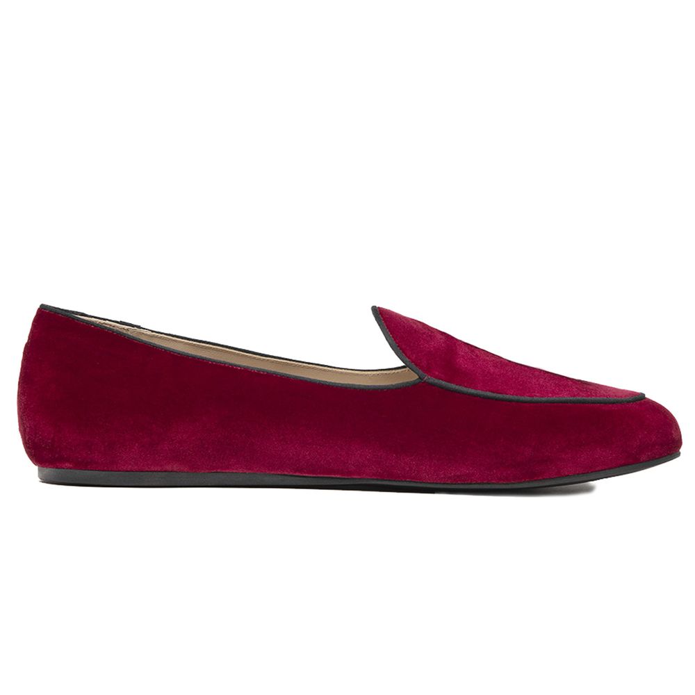 Charles Philip Red Velvet Loafer